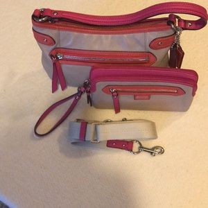 Coach handbag with wallet